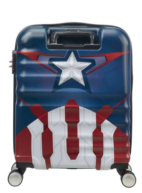 Walizka kabinowa American Tourister Wavebreaker Disney Marvel - Captain America close-up