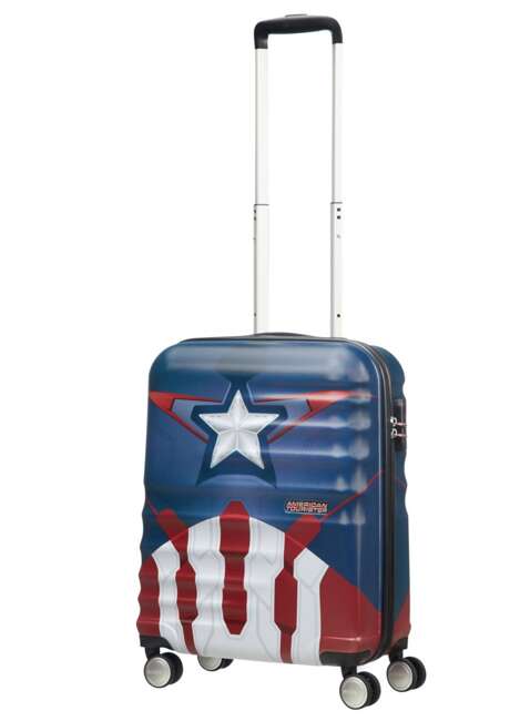 Walizka kabinowa American Tourister Wavebreaker Disney Marvel - Captain America close-up