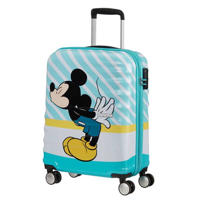 Walizka kabinowa American Tourister Wavebreaker Disney - Mickey blue kiss