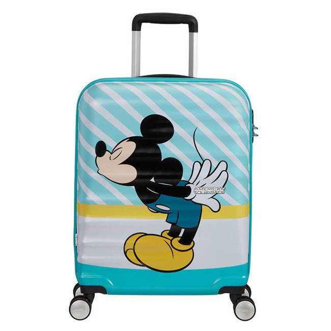 Walizka kabinowa American Tourister Wavebreaker Disney - Mickey blue kiss