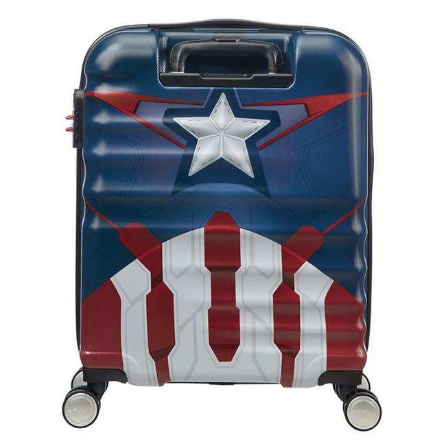 Walizka kabinowa American Tourister Wavebreaker Marvel - Captain America Close-Up