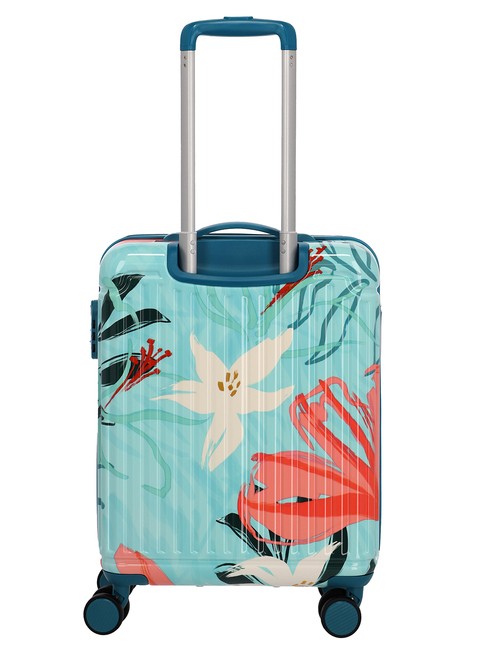 Walizka kabinowa Travelite Cruise Trolley S Print - turquoise lily