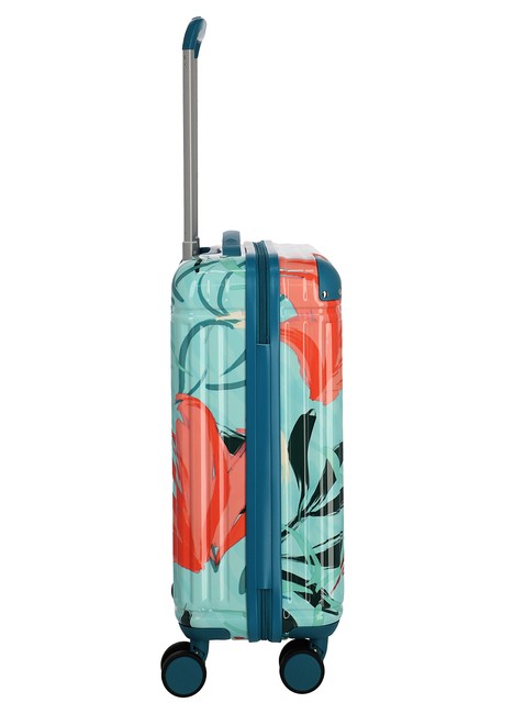 Walizka kabinowa Travelite Cruise Trolley S Print - turquoise lily