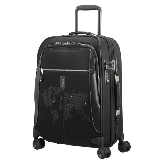 Walizka kabinowa poszerzana Samsonite Gallantis LTD Swarovski - crystal black