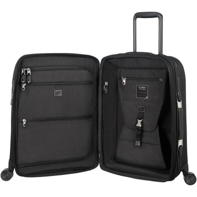 Walizka kabinowa poszerzana Samsonite Gallantis LTD Swarovski - crystal black