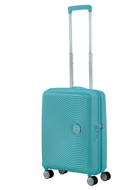 Walizka mała American Tourister Soundbox EXP - turquoise tonic