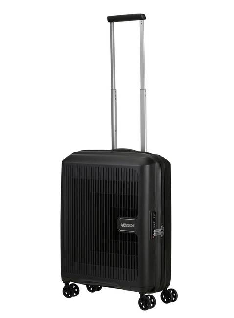 Walizka mała poszerzana American Tourister AeroStep - black