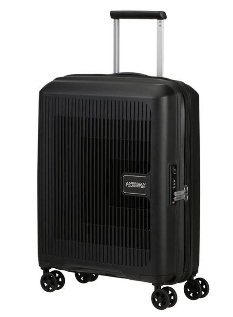 Walizka mała poszerzana American Tourister AeroStep - black