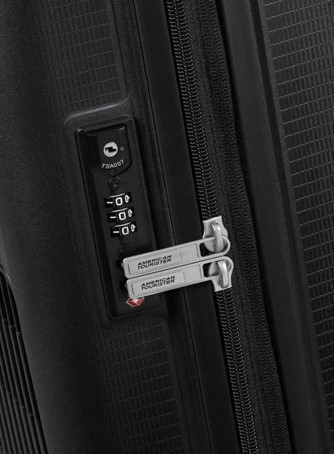 Walizka mała poszerzana American Tourister AeroStep - black