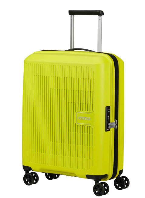 Walizka mała poszerzana American Tourister AeroStep - light lime