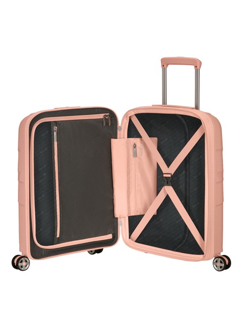 Walizka mała poszerzana American Tourister StarVibe - metallic peach