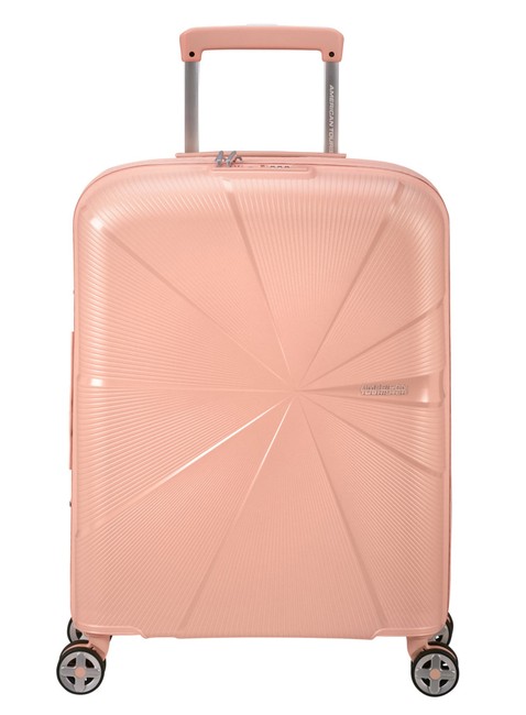 Walizka mała poszerzana American Tourister StarVibe - metallic peach