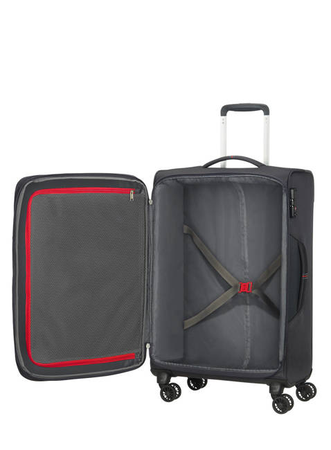 Walizka średnia American Tourister Crosstrack - grey/red