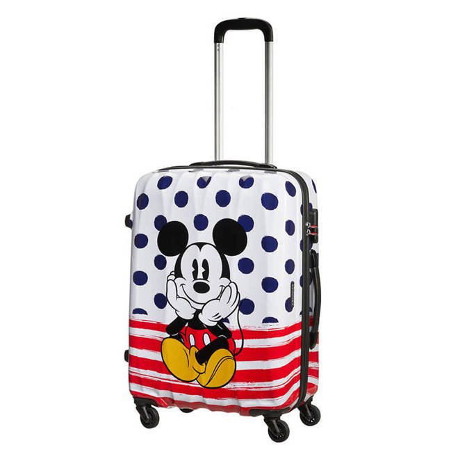 Walizka średnia American Tourister Disney Legends - Mickey Blue dots