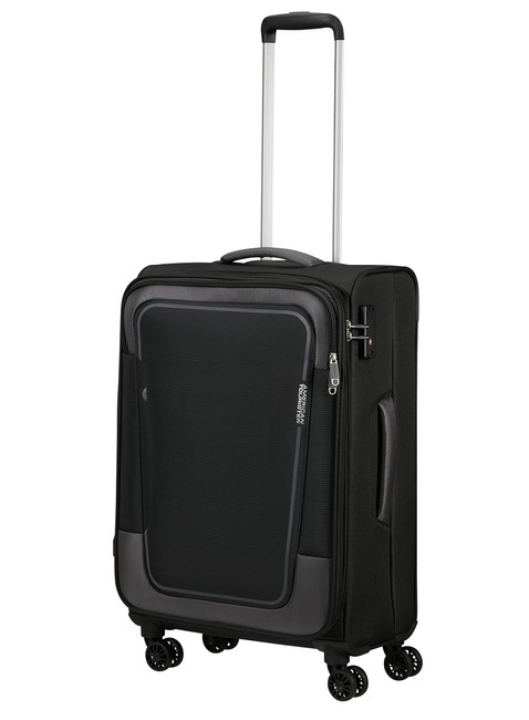 Walizka średnia American Tourister Pulsonic - asphalt black