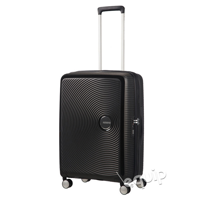 Walizka średnia American Tourister Soundbox EXP - bass black