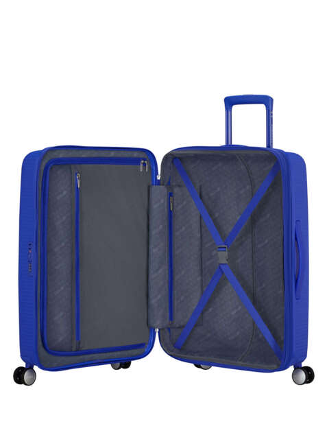 Walizka średnia American Tourister Soundbox EXP - cobalt blue