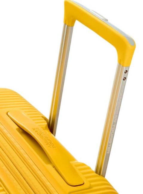 Walizka średnia American Tourister Soundbox EXP - golden yellow