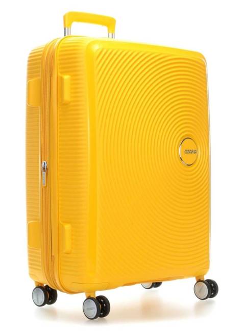 Walizka średnia American Tourister Soundbox EXP - golden yellow