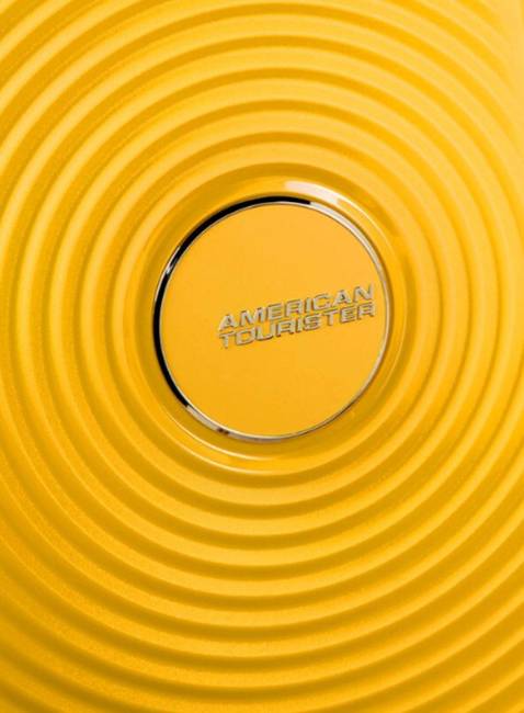 Walizka średnia American Tourister Soundbox EXP - golden yellow