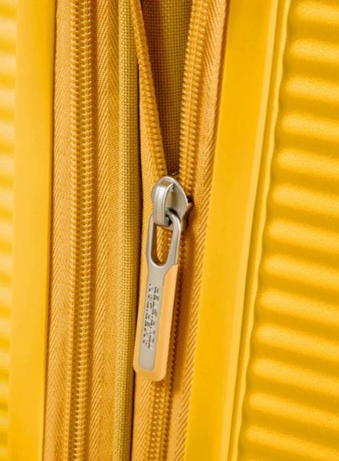 Walizka średnia American Tourister Soundbox EXP - golden yellow