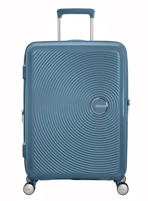 Walizka średnia American Tourister Soundbox EXP - stone blue