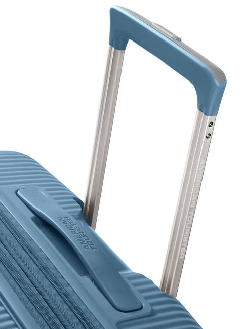 Walizka średnia American Tourister Soundbox EXP - stone blue