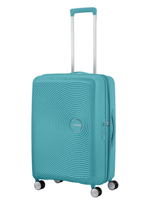 Walizka średnia American Tourister Soundbox EXP - turquoise tonic