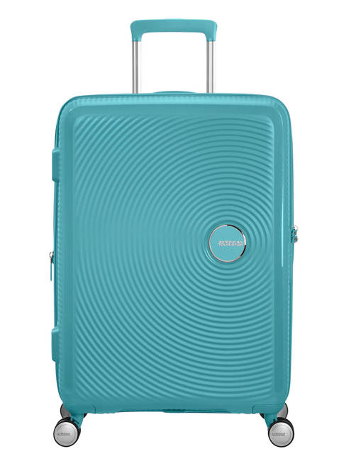 Walizka średnia American Tourister Soundbox EXP - turquoise tonic