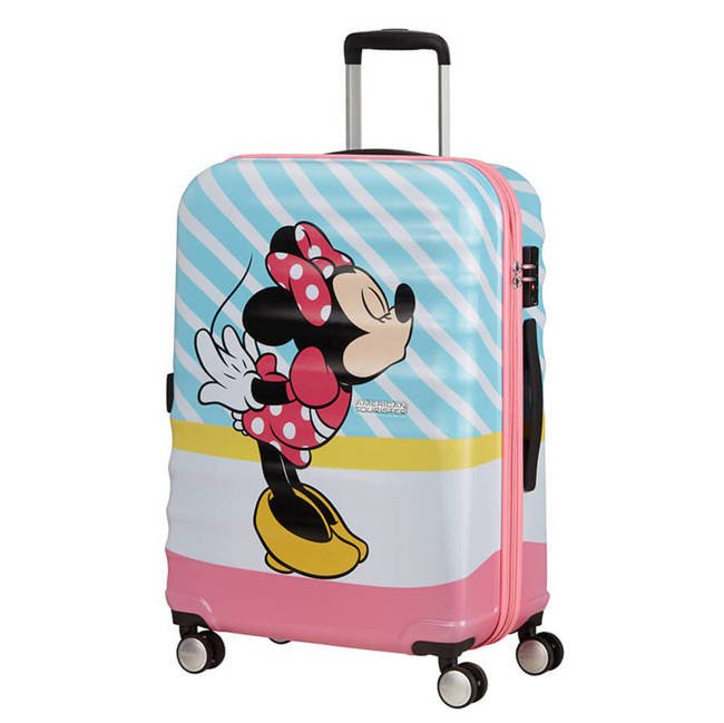 Walizka średnia American Tourister Wavebreaker Disney - Minnie pink kiss