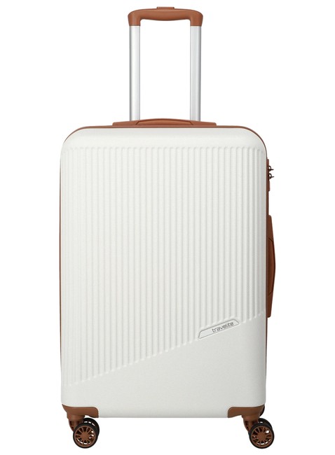 Walizka średnia Travelite Bali - white / cognac