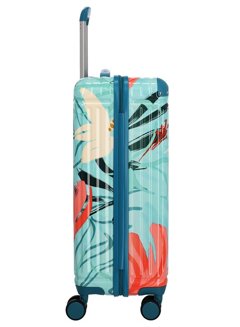 Walizka średnia Travelite Cruise Trolley M Print - turquoise lily