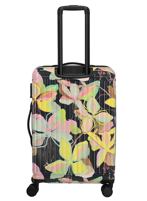 Walizka średnia Travelite Cruise Trolley M Print - yellow orchid