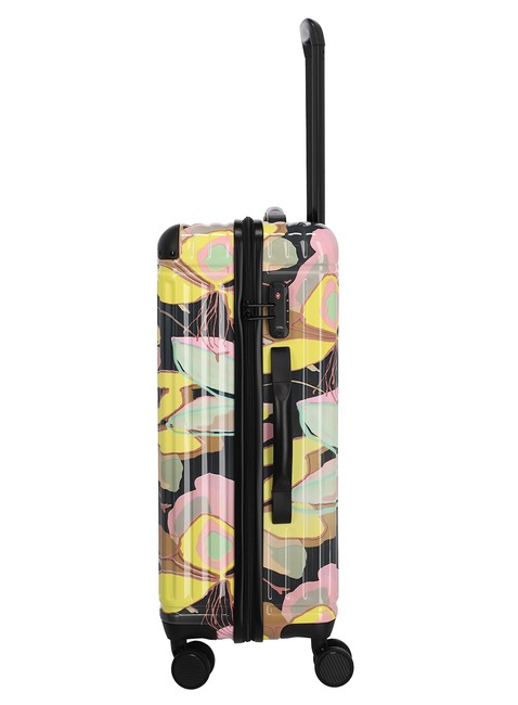 Walizka średnia Travelite Cruise Trolley M Print - yellow orchid