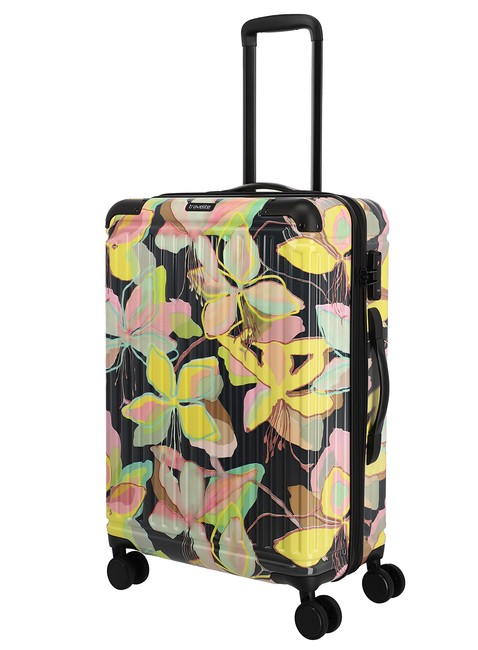 Walizka średnia Travelite Cruise Trolley M Print - yellow orchid