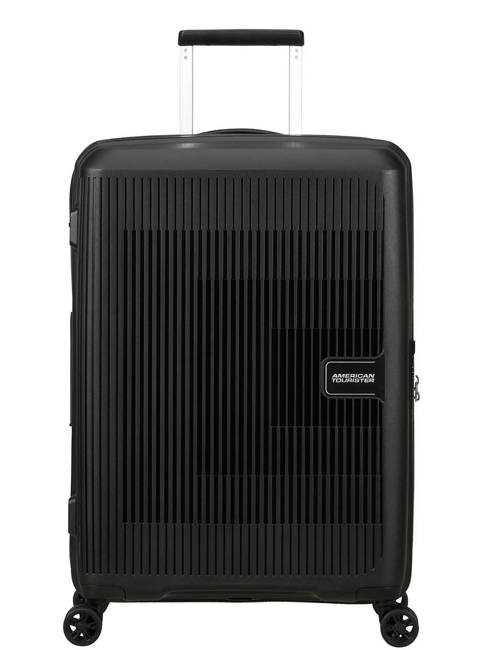 Walizka średnia poszerzana American Tourister AeroStep - black