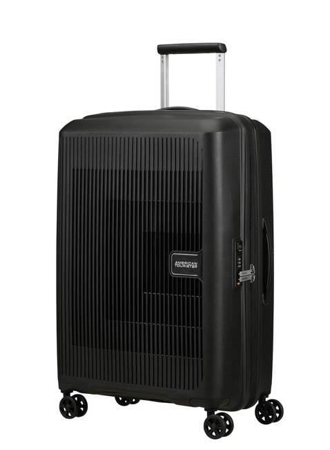 Walizka średnia poszerzana American Tourister AeroStep - black