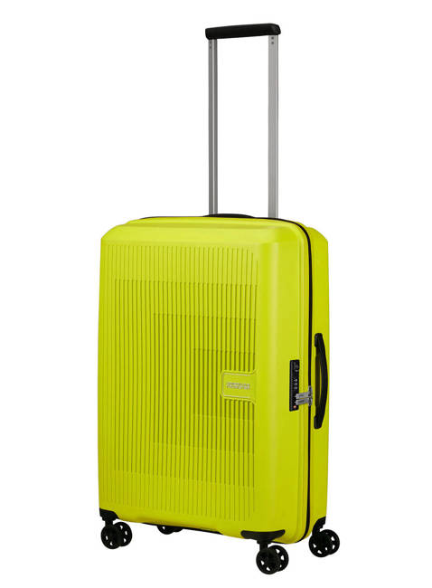 Walizka średnia poszerzana American Tourister AeroStep - light lime