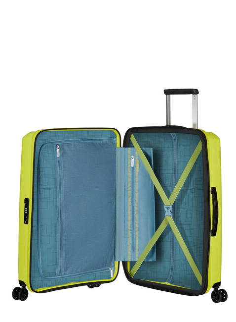 Walizka średnia poszerzana American Tourister AeroStep - light lime