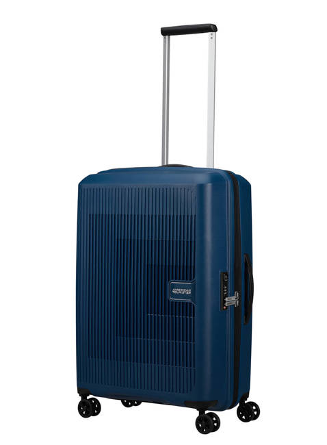 Walizka średnia poszerzana American Tourister AeroStep - navy blue