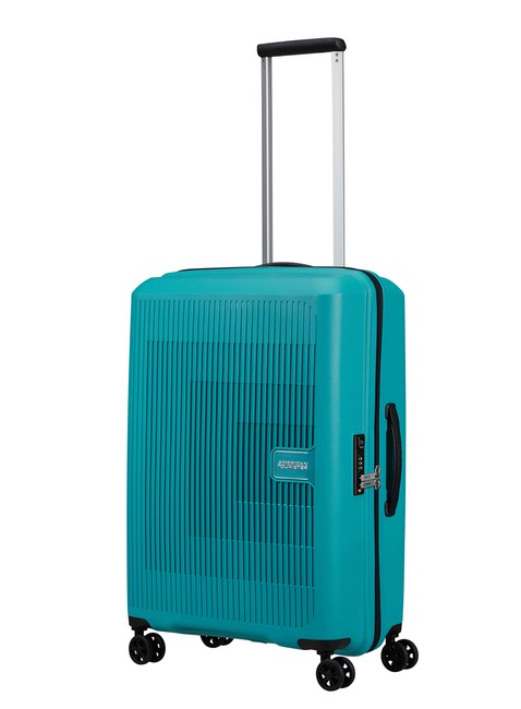 Walizka średnia poszerzana American Tourister AeroStep - turqoise tonic