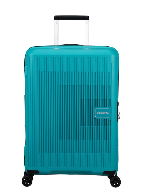 Walizka średnia poszerzana American Tourister AeroStep - turqoise tonic