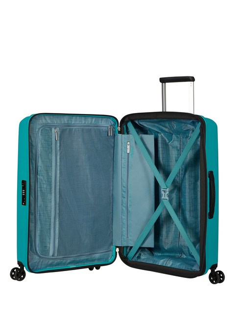 Walizka średnia poszerzana American Tourister AeroStep - turqoise tonic