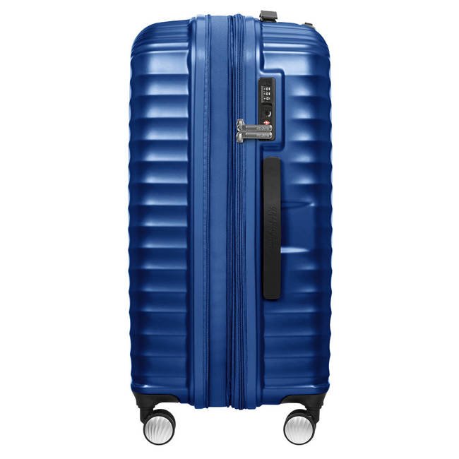 Walizka średnia poszerzana American Tourister Jetglam - metallic blue