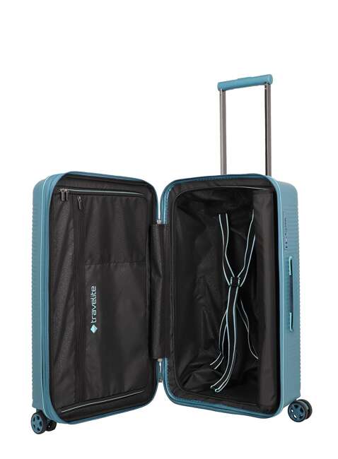 Walizka średnia poszerzana Travelite Roomer Trunk - aqua