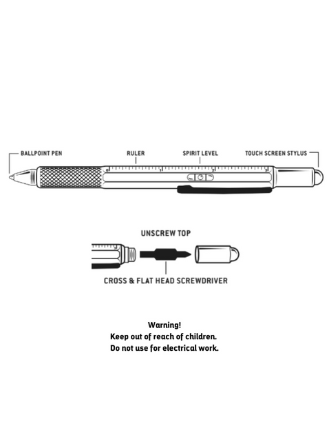 Wielofunkcyjny długopis Gentlemen's Hardware 6-in-1 Tooling Pen