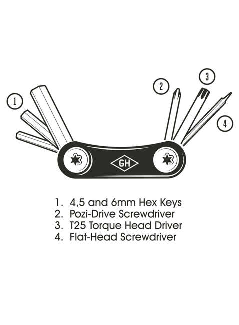Wielofunkcyjny narzędzie do rowerów Gentlemen's Hardware Pocket Bicycle Multi-Tool