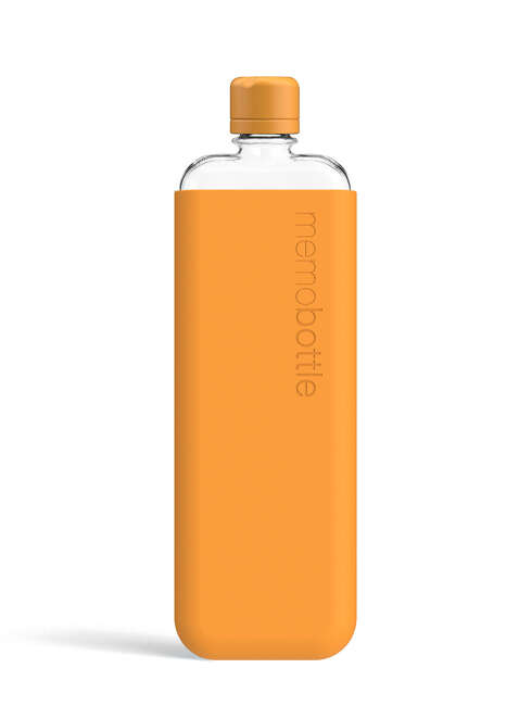 Wielorazowa butelka na wodę Memobottle Original Slim 450 ml - mandarin