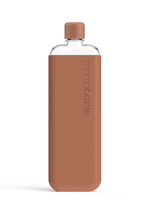 Wielorazowa butelka na wodę Memobottle Original Slim 450 ml - terracotta