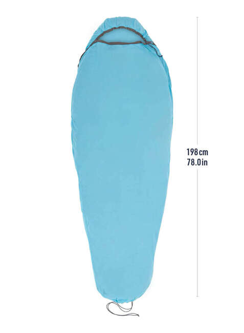 Wkładka do śpiwora Sea to Summit Breeze Compact Mummy (Drawcord) - blue atoll